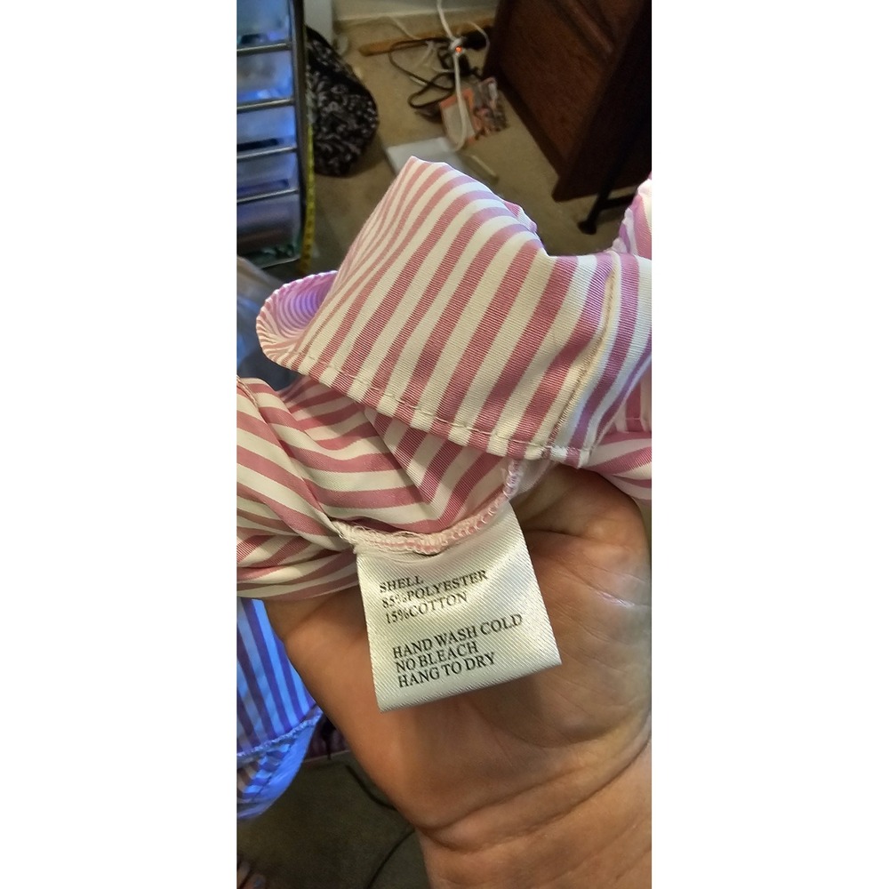 Why Dress Women's Pink & White Cold Sholder Top Size Large ( NWT) - Picture 12 of 13